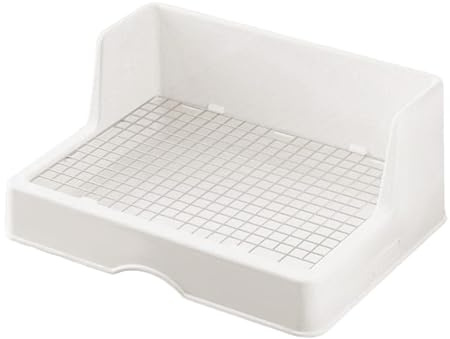 Qianly Bac à Litière pour Lapins avec Grilles, Bac à Litière, Toilettes Sèches pour Animaux, Autres Accessoires de Jardin pour Animaux, Petite Grille 16 Mm