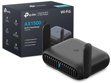 NEW TP-Link TL-WR1512X AX1500Mbps WiFi 6 Travel Router, Dual Band Portable VPN Router with VPN Client & Server, Portable WiFi with 2 Antennas, USB 3.0, Ideal for Hotel, Business Travel and Remote Work