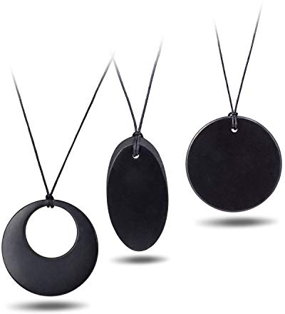 Heka Naturals Set di Ciondoli di Cristallo di Shungite - Collana Chakra di Gioielli Spirituali - Collana di Cristalli Curativi Neri di Tendenza per la Protezione