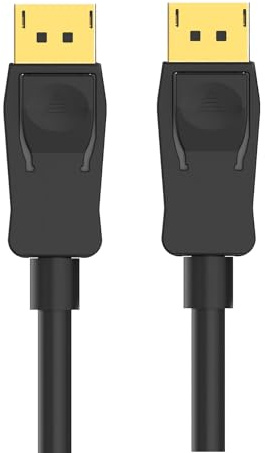 Ewent DisplayPort Kabel 1.2 3 m, 4K Monitorkabel mit Digital Audio und 3D Unterstützung, DisplayPort auf DisplayPort Kabel für Monitor, PC, Grafikkarte, Laptop und Dockingstation, Schwarz