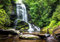 wandmotiv24 Fototapete Natur-wasserfall Bach Dschungel, XS 150 x 105cm - 3 Teile, Wanddeko, Wandbild, Wandtapete, Urwald, Dschungel, Tropen M1066