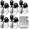 Lsgoodcare Paquete de 5 cerraduras de seguridad para buzón de armario de 25 mm con 10 llaves, cada cerradura con la misma llave.