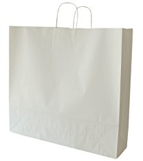 PGV Papiertragetaschen mit Kordel Weiss extra groß 54 + 14 x 50 cm (25 Stück)