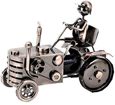 Flaschenhalter Wein Traktor Metall Flaschenständer