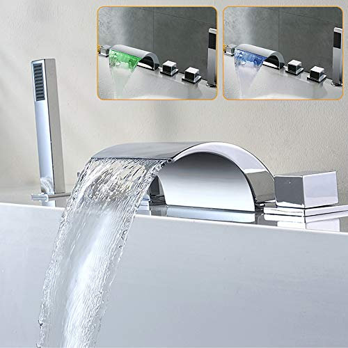 WUPYI2018 Système de douche avec mitigeur de bain/baignoire/douche 5 trous