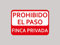 Oedim Señal de Prohibido el Paso Finca Privada | 30x20cm | Finca Privada, Coto Privado, Caza Activa | Señaletica en Material Aluminio Blanco Resistente de 3mm | Duradera y Económica