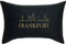 EXPRESS-STICKEREI Frankfurt Kissen mit Füllung & Motiv Stadt/City Deutschland Geschenk Souvenir Wohnzimmer Dekokissen Zierkissen Skyline Sofakissen groß Polsterüberzug | 40x60cm | schwarz