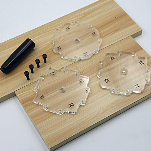 1/8 a 1 pulgada de radio Jig Router Plantillas Set Plantillas Router Mesa de esquina Jig