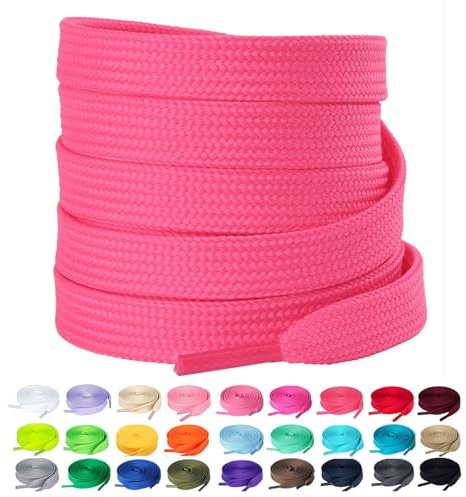 Olukssck 2 Paar Flache Schnürsenkel, langlebig, Ersatz, 10 mm, hochwertig, für Sportschuhe, Stadtschuhe