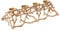 Eleganter Kerzenhalter Abstract 60cm Gold für 4 Kerzen Kerzenständer Adventskranz aus Aluminium Tischkranz für Stumpenkerzen