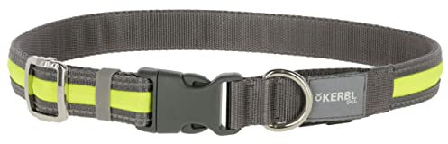 Kerbl Pet Light & Reflex Leuchthalsband, gelb, M/L