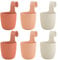 ENGELLAND 6 x Blumentopf zum Hängen, integriertes Drainagesystem, Farbmix: Terrakotta, Apricot, Beige, Ø 15 cm, Pflanztopf-Kübel, Hängetopf, widerstandsfähig, rund, wetterfest, Kunststoff