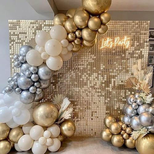 Kate Shimmer Wall Panels Pailletten Gold Wand Pailletten Hintergrund Party Panels für Party Dekoration 12PCS