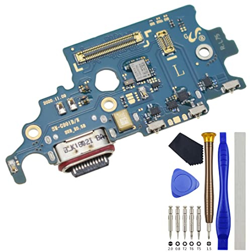 SM-G991B USB Charger Port Charging Jack Connector Ribbon Flex Cable PCB Board Replacement for European versionSamsung Galaxy S21 5G with Nano-SIM card slot Microphone USB Type-C 3.2