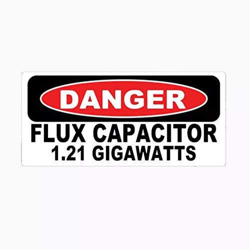 MACMRD Auto Aufkleber 15,7 cm * 7 cm Amüsanter Gefahr Flux Kondensator 1,21 Gigawatts Reflektierender Autoaufkleber