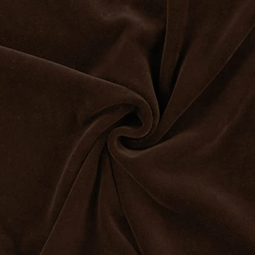 Nicky-NIKLAS-Stoff-Kuschelweich & wärmend-Decken, Pullover, Nicki, Nähen-230g/ Qm-50 cm Schritte-Meterware-ca. 155 cm breit-11 Farben (Choco-259)