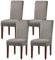 LANSHENG Stuhlhussen 4er Set, Universal Stretch stuhlbezug Stuhlüberzug Esszimmerstühle Bezug, Elastische Moderne Abnehmbar Waschbar Stuhlhussen für Esszimmerstühle, Küche, Hochzeit, Bankett, Taupe