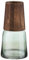 GILDE Deko Vase Glasvase - aus Glas und Holz - Deko Herbst Wohnzimmer Geschenk für Frauen - Farben: braun grün - Höhe 28,5 cm