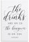 The Drinks Are On Us The Hangover Is On You Cheers! - ungerahmt - Wandkunst, Dekoration, Zitat, Heimdekor, Druck für Badezimmer, Schlafzimmer, Poster, Plakette, Bar, Pub, Club, Café, 20 x 30 cm