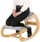Predawn ergonomischer Kniesitzstuhl höhenverstellbarer Wippstuhl mit Dicker Polsterung und Massivholzrahmen Haltungskorrektur Stuhl für Büro Homeoffice und Meditation （Natürliche）