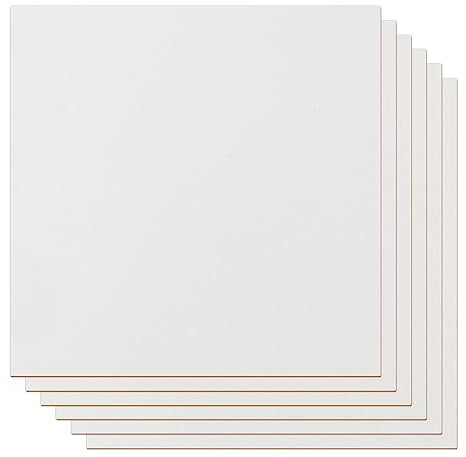 IKIER 6 fogli di compensato bianco, pannelli di legno non finiti, spessore 30 x 30 cm, ideale per incisione laser, taglio CNC laser e progetti fai da te