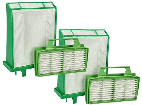 vhbw Filter-Set kompatibel mit Sebo Airbelt K3, K1 Staubsauger - 4X Filter (Mikrofilter, Hygieneschutzfilter)
