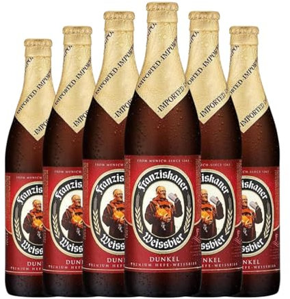 Cerveza Franziskaner Dunkel Botella Medium 50 cl (Caja de 6 Botella Medium de 50 cl)