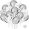 35 Stück Silberhochzeit 2000-2025 Luftballons, 25. Hochzeitstag Dekoration, Bedruckter Ballon und Konfetti-Ballons mit 2 Rollen Band, für Hochzeit Party Deko