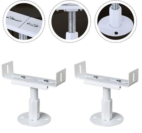 Besttoolifes Lot de 2 supports de radiateur vintage réglables en hauteur de 46 à 50 cm, pieds de radiateur en fonte, construction en fer blanc et acier, design élégant pour la rénovation de la maison
