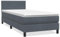 vidaXL Boxspringbett mit Matratze Dunkelgrau 80x220 cm Samt, Bett, Bettrahmen, Einzelbett, Schlafzimmermöbel, Lattenrost, Samtbett, Polsterbett