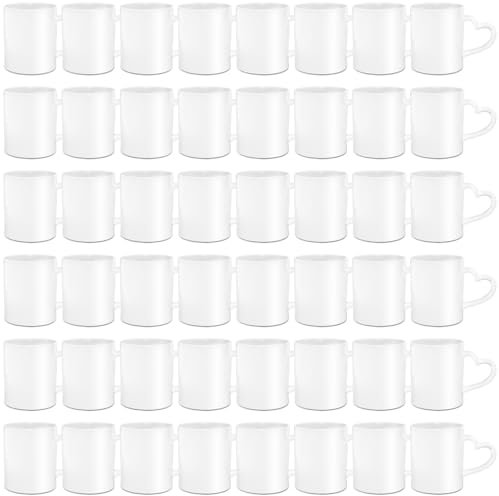 SUBLOVER 11 oz Ensemble de 48 Blanc tasses à sublimation, Céramique Personnalisé Mugs et Tasses à café pour Cadeau Collègue Idée Cadeau Original