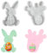 Xidmold 2Pcs Easter Bunny Resin Moulds, Rabbit Holding Egg and Carrot Silicone Molds for Epoxy Resin, Plaster Ornament, Cement, Easter Decor, DIY Crafts