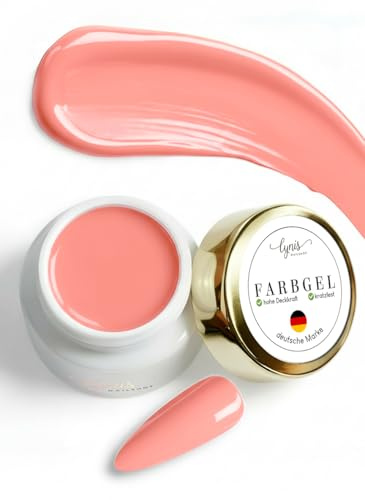 Lynis-Nailshop.de Colour Gel for Gel Nails, Pastel Pink, 5 ml, Watermelon, Fine Pink for Everyday Designs and Studio Use, High Coverage with LED & UV Curing, German Brand