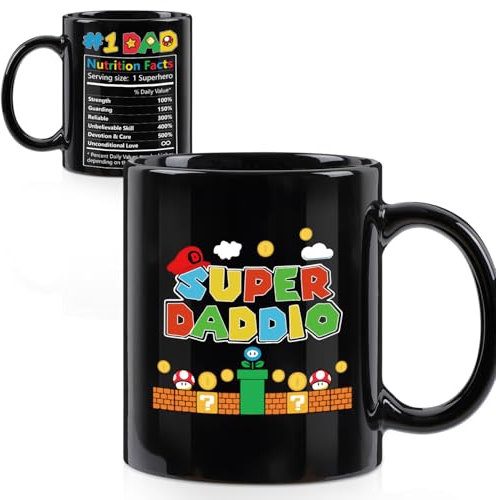 Joymaking Gifts for Dad Daddio Coffee Mug Gamer Dad Birthday Gifts from Daughter Son Daddio Mug for Birthday Fathers Day Christmas, 11Oz Black-2