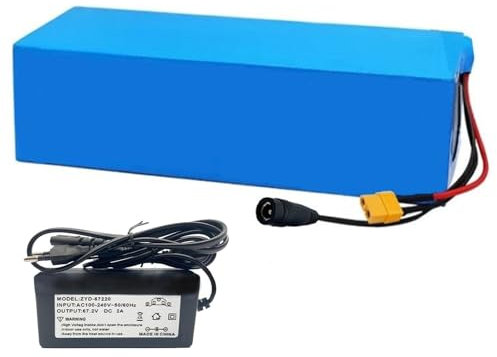 GNIUBBDB 60 V 25 Ah E-Bike Lithium-Ionen-Akku mit 67,2 V 2 A Ladegerät 16S5P Elektrofahrrad Wasserdichter Akku Eingebautes BMS für 250 W 300 W 350 W 500 W 750 W 1000 W Motor XT60 Plug+SM Plug