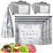 30 bolsas deslizantes reutilizables para almacenamiento y conservación de alimentos, bolsas sellables de papel de aluminio con etiqueta y cierre de cremallera, bolsas de almacenamiento sellables de
