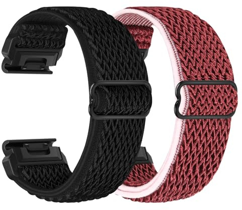 YONGBB Quickfit 22mm Bracelet pour Fenix 8 47mm/Fenix E 47mm/Fenix 7/Fenix 7 Pro/Fenix 6/Fenix 6 Pro/Fenix 5/5 Plus/Epix Gen 2/Approach S62/S60 Bracelet pour Hommes Femmes