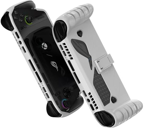 zZjoOoj Funda para ROG Xbox Ally X/ROG Xbox Ally (7'' 2025),Cover Ultra Fina Silicona Soft TPU Carcasa Protector con Soporte,Blanco