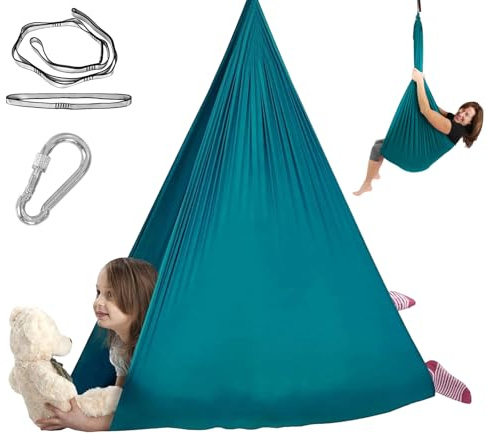 Moshiqgaol 150x280CM Aerial Yogatuch, Yogatuch zum Aufhängen, Yoga Hängematte Hammock Swing 200 Kg Max, Indoor Schaukel, Nestschaukel