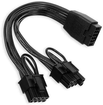 12VHPWR Cable Extension, 7 Inch 16 Pin(12+4) Female to Dual 8 Pin(6+2) Male PCIe Conversion GPU Cable, GPU Power Conversion Cables for Power Supply with 12VHPWR Port