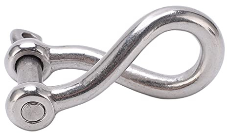 Qcwwy Grillo in Acciaio Inossidabile Grillo per Ancoraggio di Grado Nautico con Perno Esagonale per Motoscafi per Yacht Attrezzi da Pesca Sistemi di Sartiame per in Acciaio Inossidabile 8mm 316 Sport