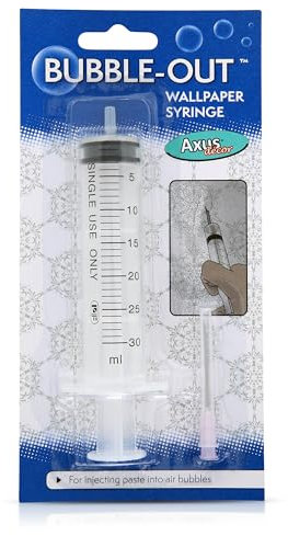 Axus Decor SY30 Bubble-Out Wallpaper Syringe for Injecting the Colour in the Bubble Wrap sheet with Colours Wallpaper Decoration - Ideal for your DIY Mixing Needs - Colourless (1-Piece)