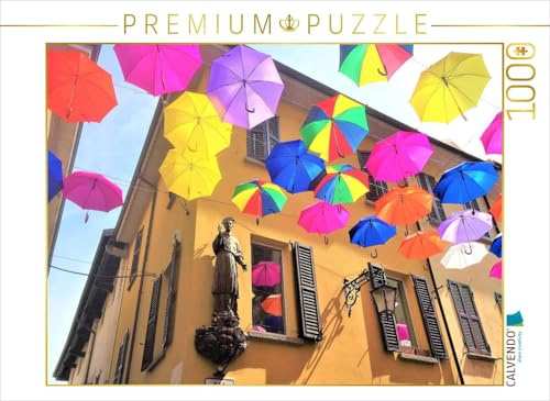 CALVENDO Puzzle Arona am Lago Maggiore: Regenschirme im Sonnenlicht | 1000 Teile Lege-Größe 64 x 48 cm Foto-Puzzle für glückliche Stunden