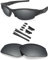 BlazerBuck Verres de rechange polarisés anti-sel pour lunettes de soleil Oakley Flak Jacket, Argent chromé - Polarisé, 0