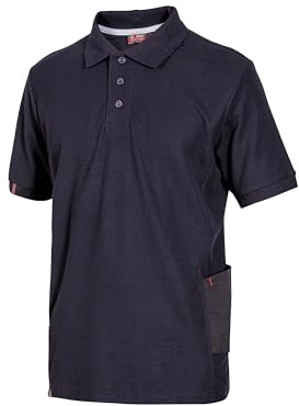 U-POWER | Polo da lavoro GAP, Manica Corta, in Piquet di PolyCotone Slim Fit con Collo a Costine e Bottoni, Confeziona da 3 pezzi, 65% Cotone 35% Poliestere