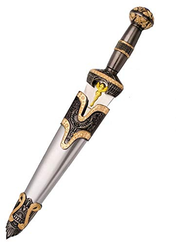 ECOMMUR Daga Griega | Cuchillo-puñal templario histórico de coleccionista con Vaina. Colección de artículos Antiguos