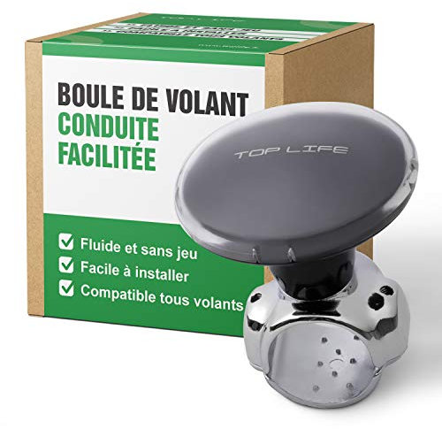 Boule de Volant Voiture - Compatible Tous Volants - Pommeau de Conduite Haute Fluidité sans Jeu pour Auto, Tracteur, Tondeuse, Bateau - Facilite Les Manoeuvres Tous Véhicules