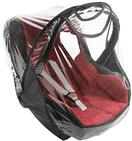 LTG PRO Quality Car Seat Rain Cover for Maxi-COSI Cabrio Fix Pebble Clear Plastic (Black)