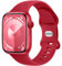 Charlam Compatibile con Cinturino Apple Watch 44mm 42mm 45mm 49mm per Donna Uomo, Cinturini in Silicone Sportivo Compatibile con iWatch SE Series 8 7 6 5 4 3 2 1, 42mm/44mm/45mm/49mm, Rossa