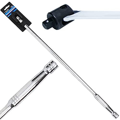 NTI 24'' BlueSpot Power Bar 1/2'' Drive | 610mm | Strong Extra Long Arm | Wheel Wrench | Steel Grip | Socket | DIY | Extension | CRV | Knuckle | Hand Tools | UK Free P&P, Silver